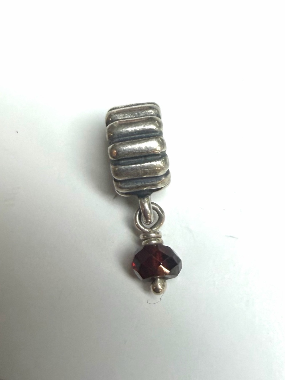 Pandora Sterling Silver Moments July Birthstone Charm Bead Silver ALE 790166K
